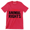 I support animal rights - Vegan Themed T-Shirt-Red-S-Custom One Express