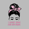 I wear pink for my mom - Breast Cancer Awareness T-Shirt-Blue-S-Custom One Express