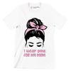 I wear pink for my mom - Breast Cancer Awareness T-Shirt-White-S-Custom One Express