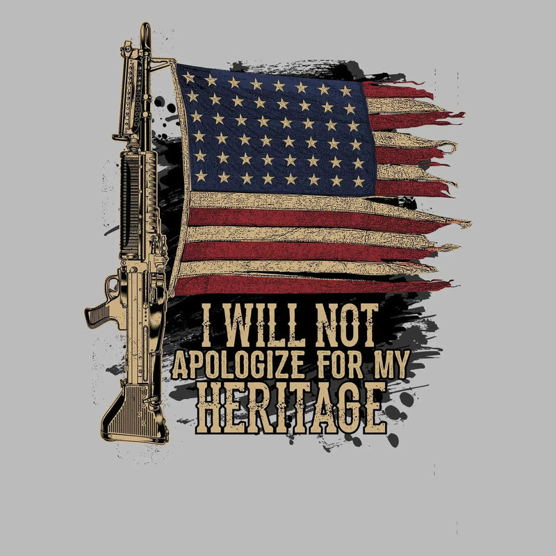 I will not apologize for my heritage - Veterans Themed T-Shirt-Black-S-Custom One Express