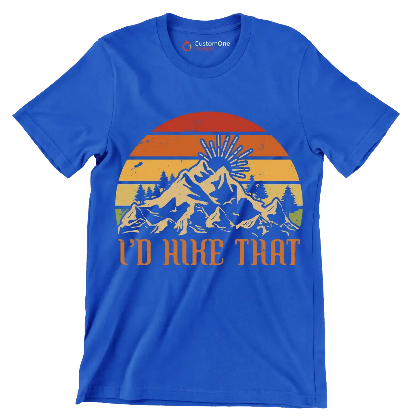 I'D HIKE THAT - Hiking Themed T-Shirt-Blue-S-Custom One Express
