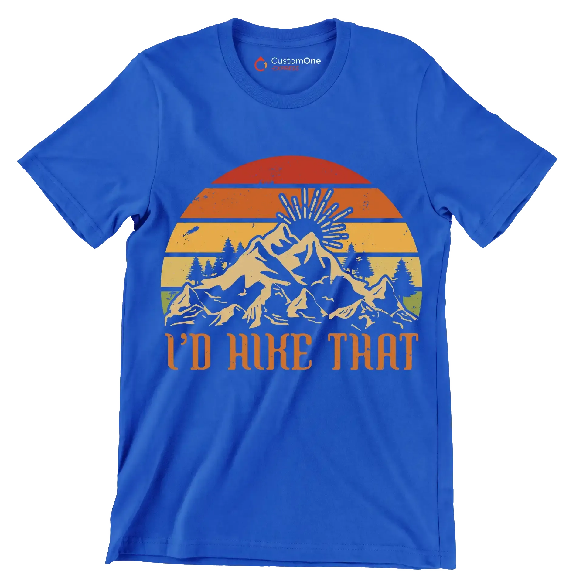 I'D HIKE THAT - Hiking Themed T-Shirt-Blue-S-Custom One Express