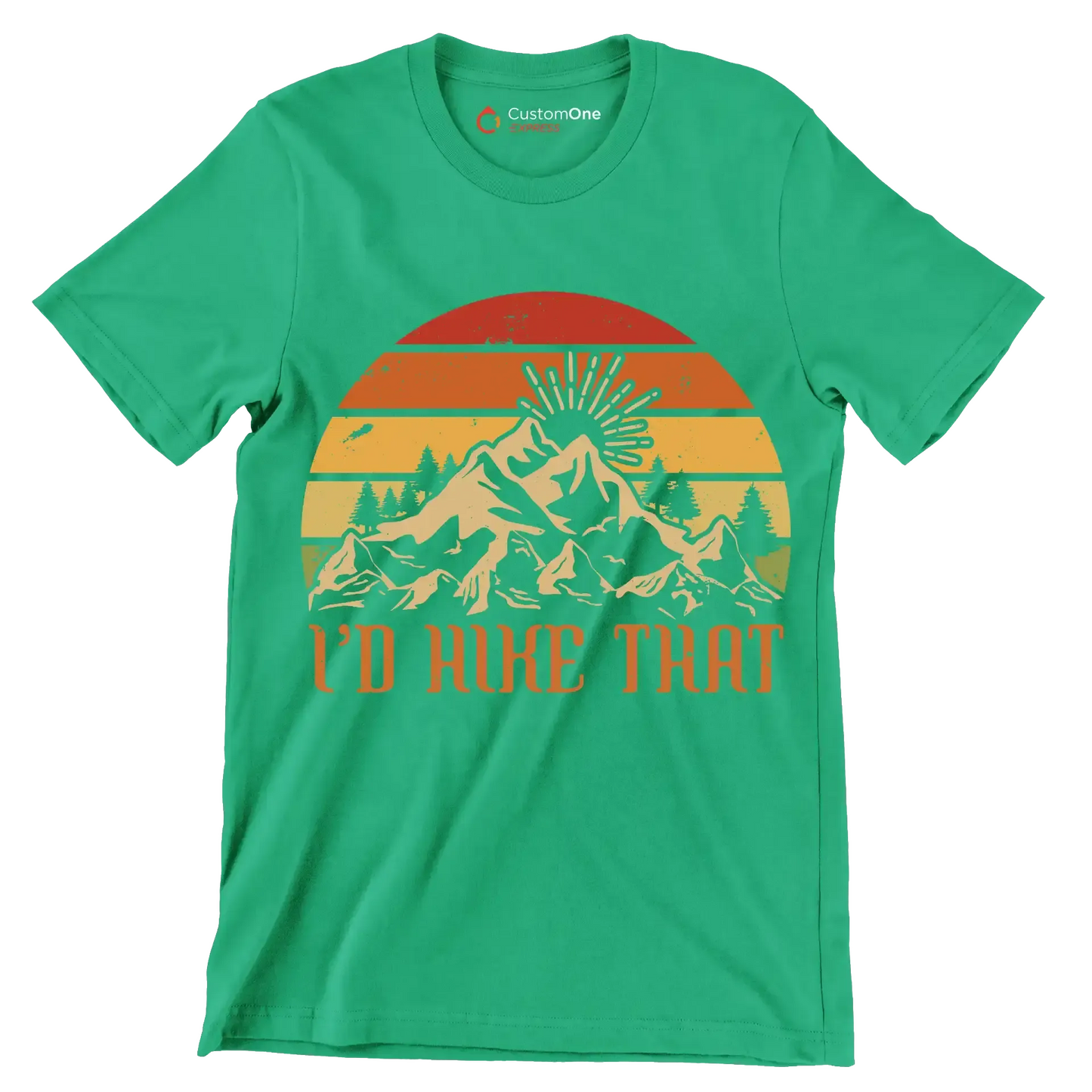 I'D HIKE THAT - Hiking Themed T-Shirt-Green-S-Custom One Express