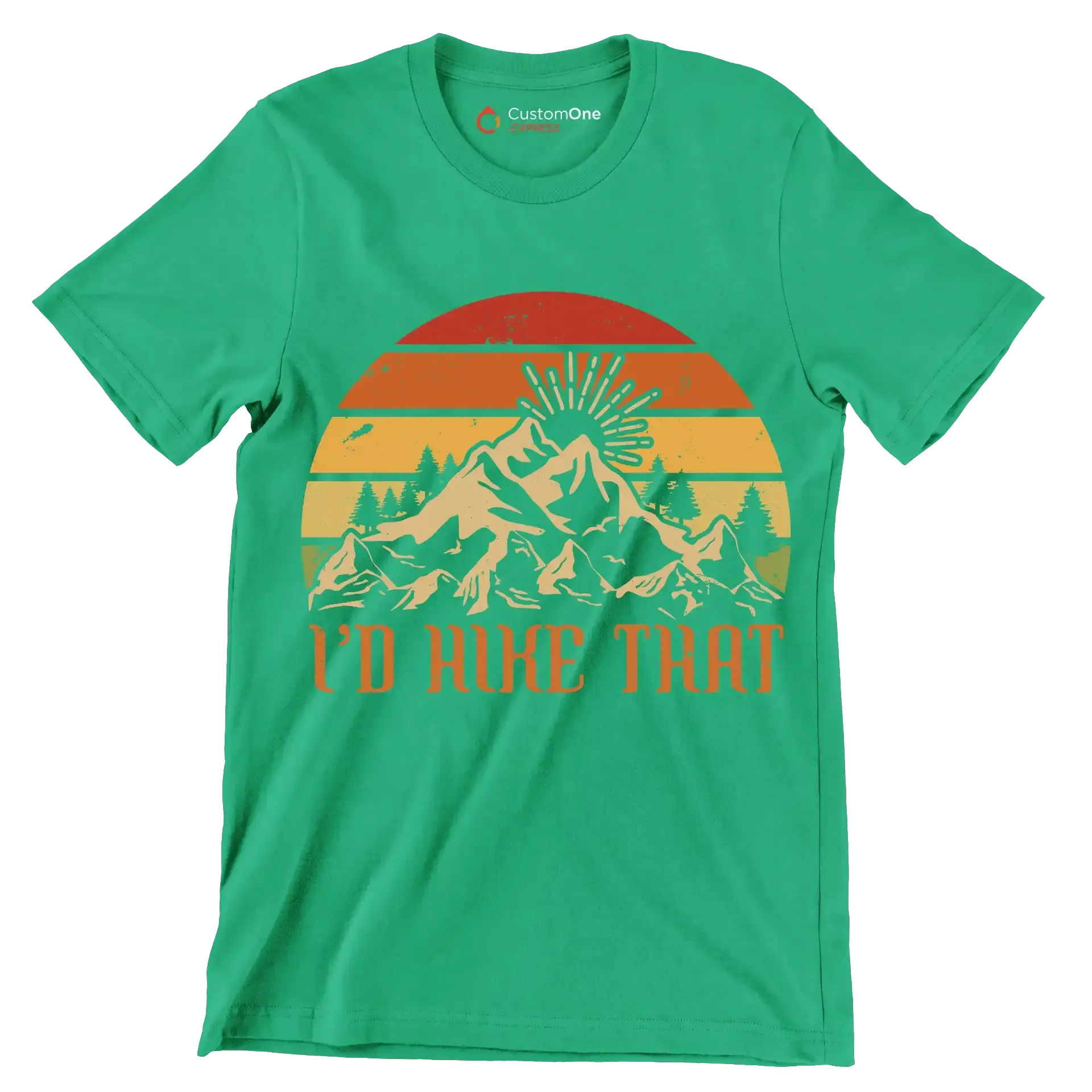 I'D HIKE THAT - Hiking Themed T-Shirt-Green-S-Custom One Express
