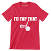 I'D TAP THAT - Golf Themed T-Shirt-Red-S-Custom One Express