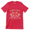 IT TAKES A LOT OF BALLS TO GOLF THE WAY I DO! - Golf Themed T-Shirt-Red-S-Custom One Express