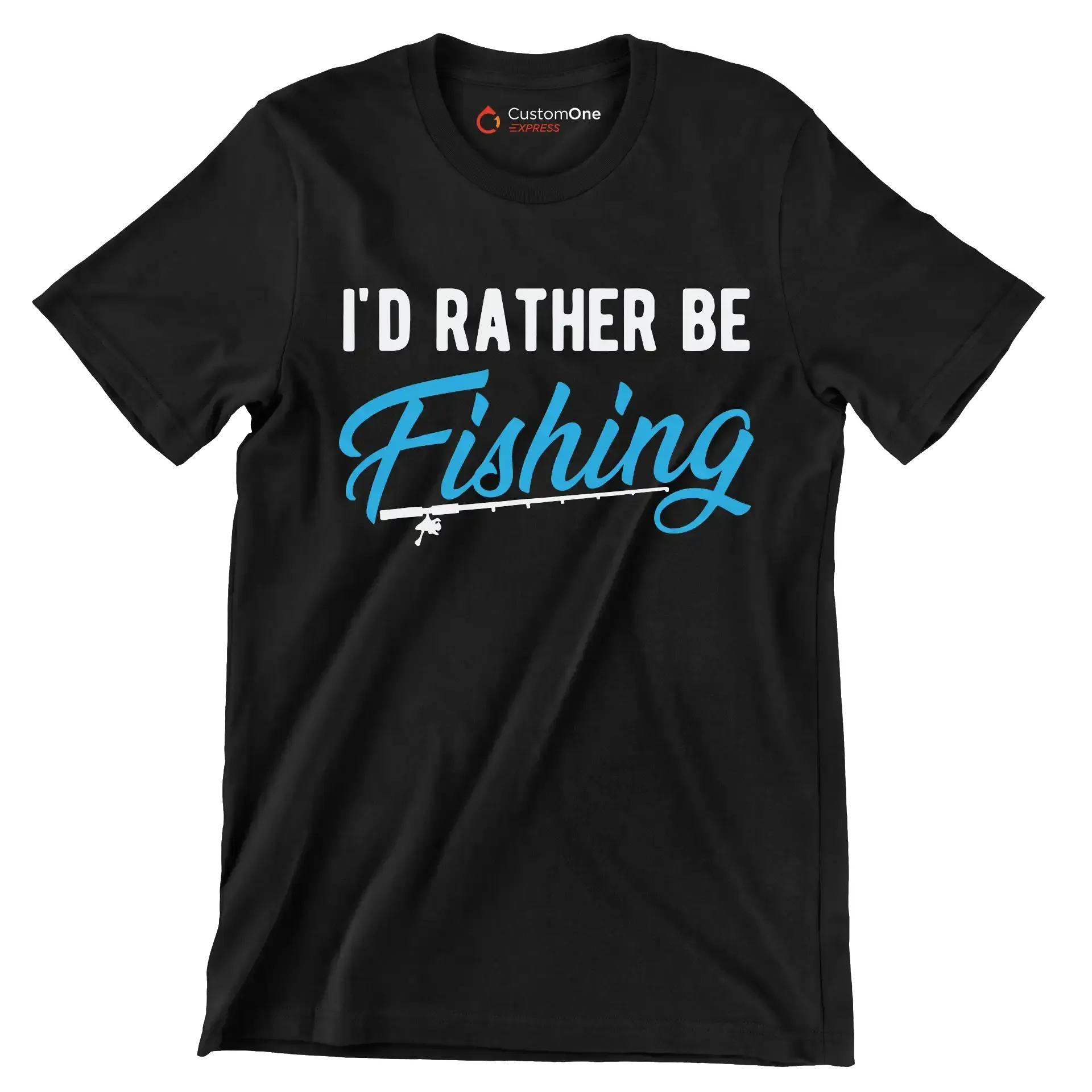 I_d rather be fishing - Father’s Day T-Shirt-Black-S-Custom One Express