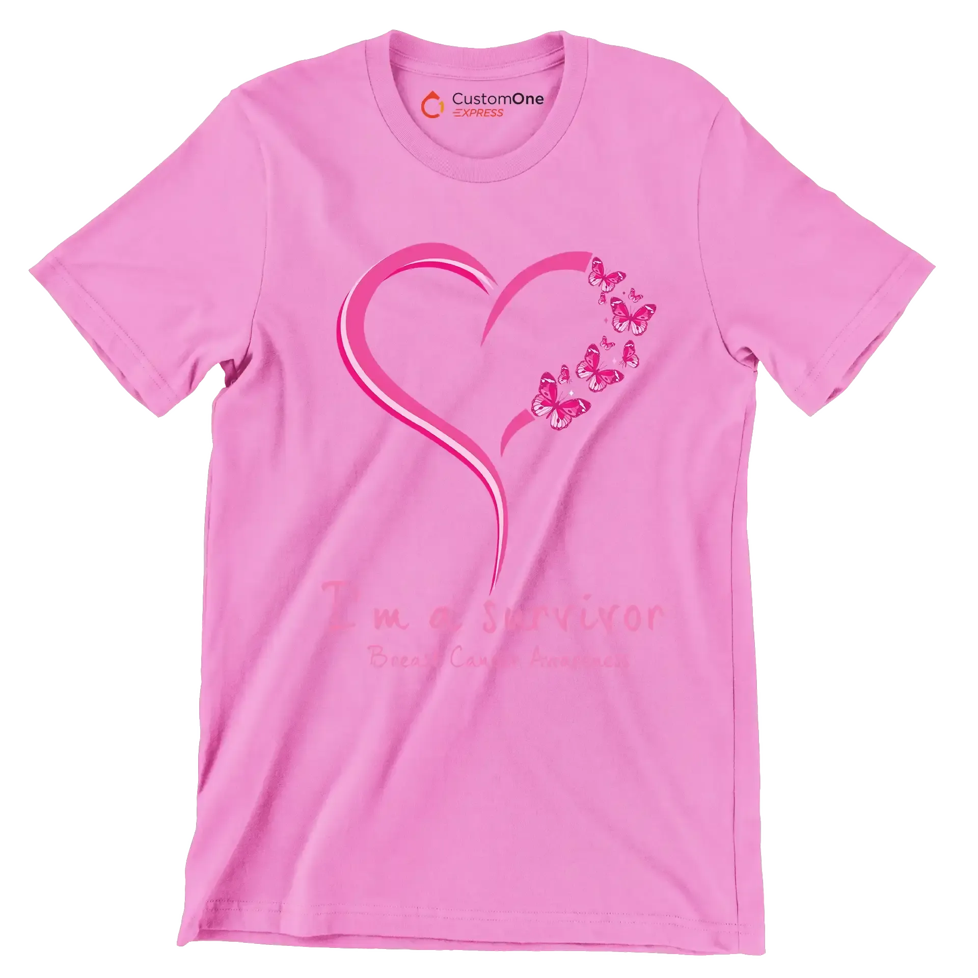 I_m survivor Breast Cancer Awareness - Breast Cancer Awareness T-Shirt-Pink-S-Custom One Express