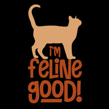 I'm feline good! - Cat Themed T-Shirt-Black-S-Custom One Express