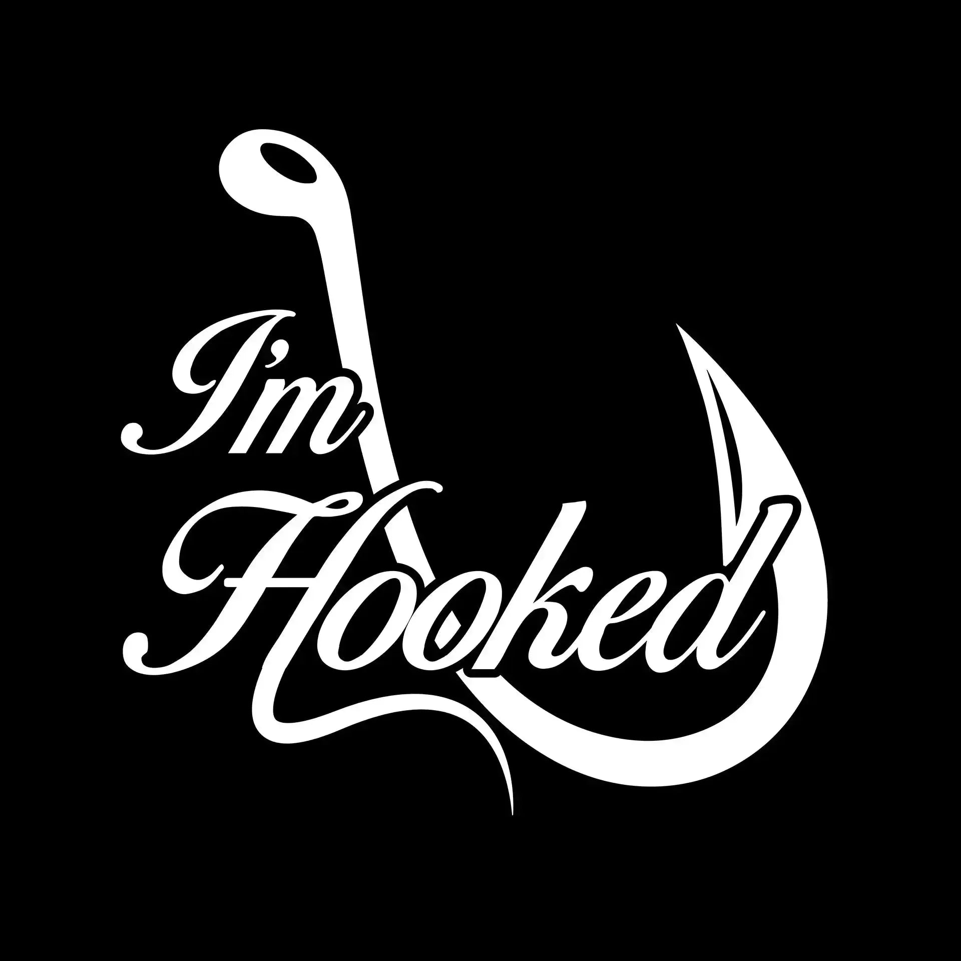 I'm hooked - Fishing Themed T-Shirt-Black-S-Custom One Express