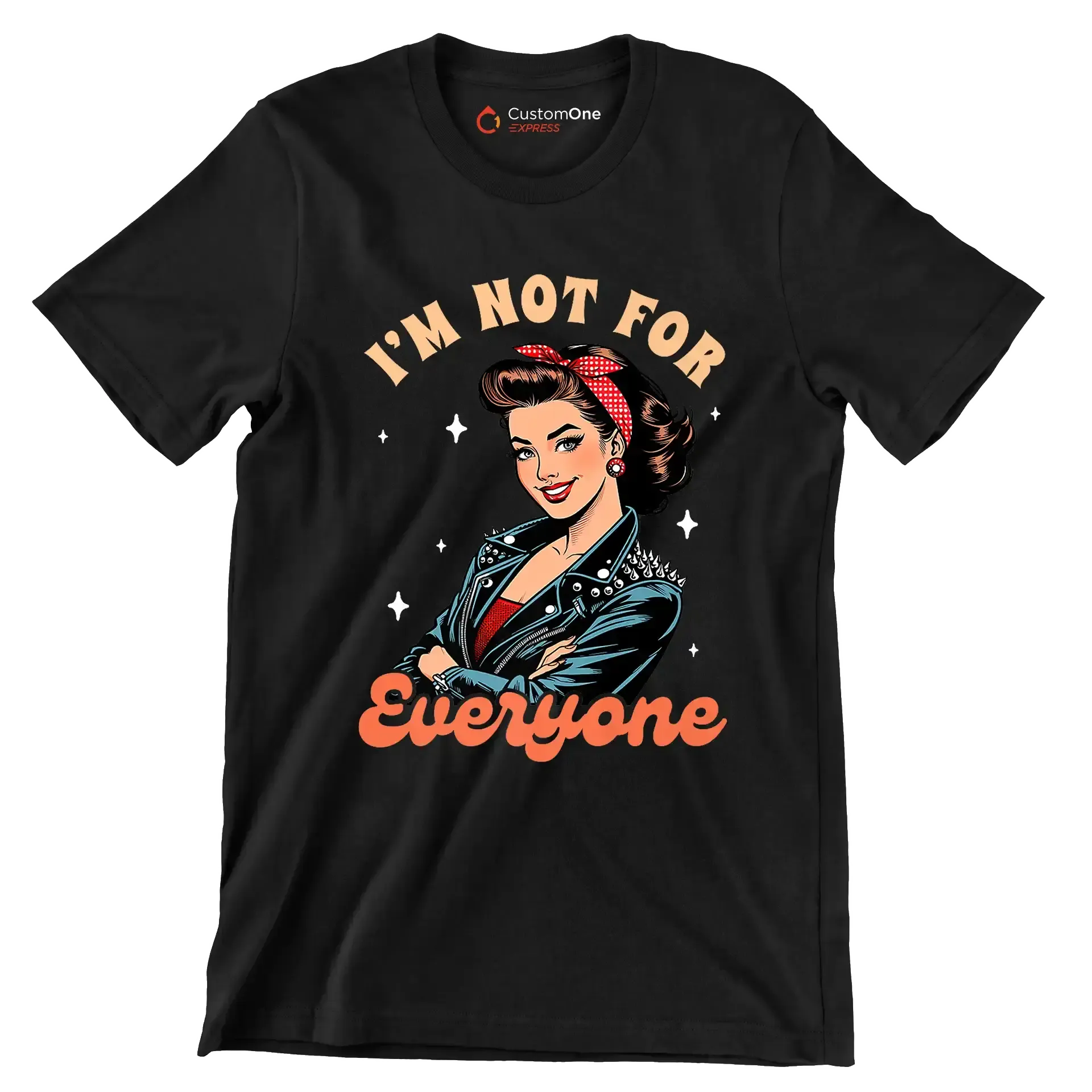 I'm not for everone - Retro Themed T-Shirt-Black-S-Custom One Express