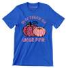 In October We Wear Pink - Breast Cancer Awareness T-Shirt-Blue-S-Custom One Express