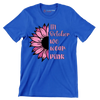 In October We Wear Pink - Breast Cancer Awareness T-Shirt-Blue-S-Custom One Express