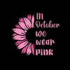 In October We Wear Pink - Breast Cancer Awareness T-Shirt-Black-S-Custom One Express