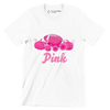 In October We Wear Pink - Breast Cancer Awareness T-Shirt-White-S-Custom One Express