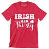 Irish And Thirsty - St. Patrick's Day T-Shirt-Red-S-Custom One Express