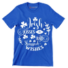 Irish Kisses and Shamrock Wishes - St. Patrick's Day T-Shirt-Blue-S-Custom One Express