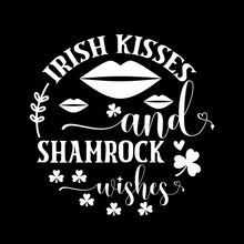 Irish Kisses and Shamrock Wishes - St. Patrick's Day T-Shirt-Black-S-Custom One Express