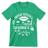 Irish Kisses and Shamrock Wishes - St. Patrick's Day T-Shirt-Green-S-Custom One Express