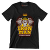 Iron Man Fitness Center - Gym Themed T-Shirt-Black-S-Custom One Express