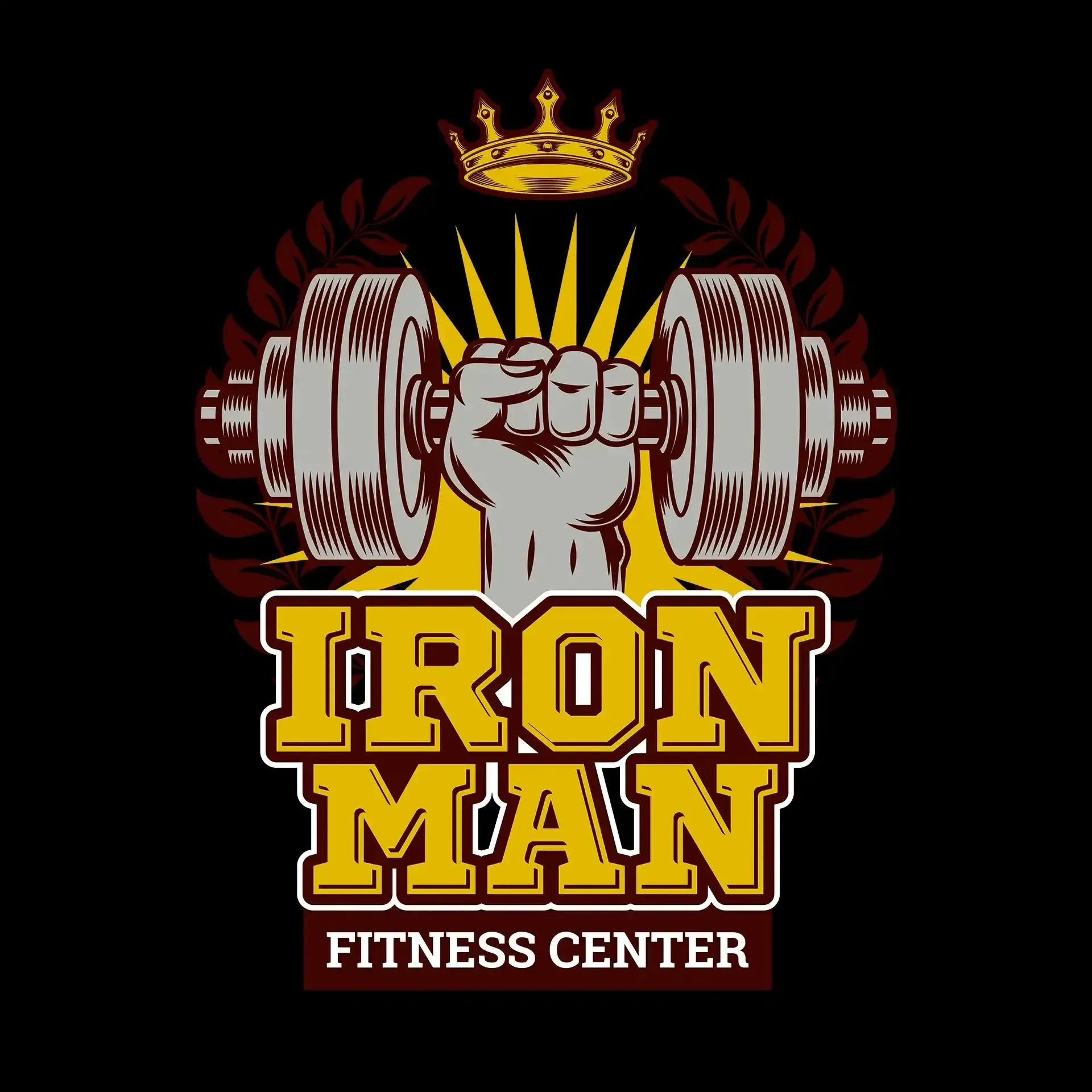 Iron Man Fitness Center - Gym Themed T-Shirt-Black-S-Custom One Express