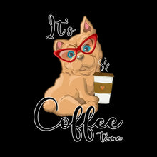 It Is Coffee Time - Coffee Themed T-Shirt-Black-S-Custom One Express