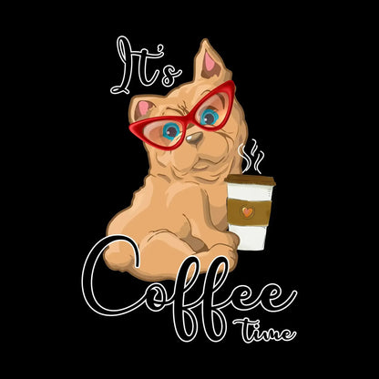 It Is Coffee Time - Coffee Themed T-Shirt-Black-S-Custom One Express