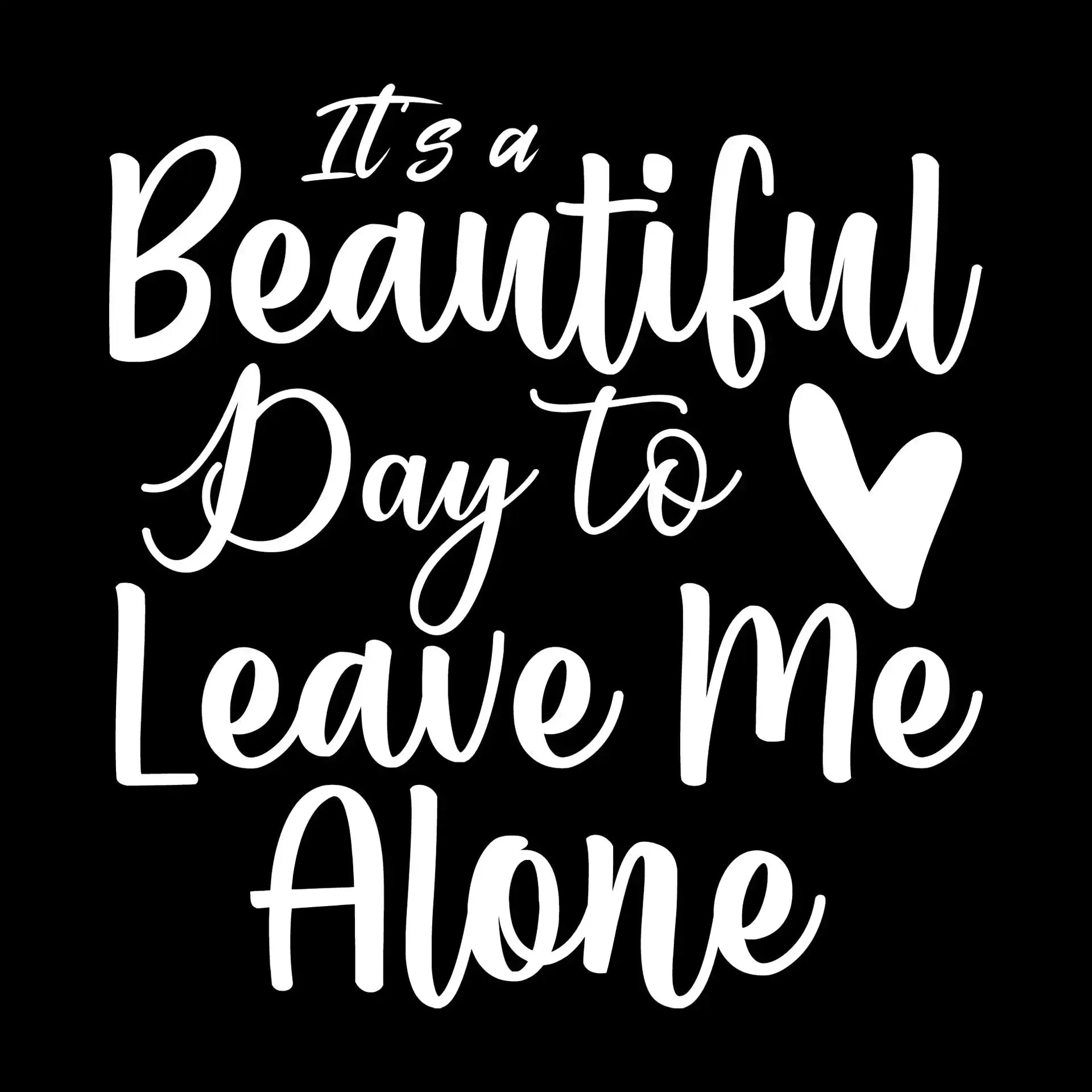 It's a beautiful day to leave me alone - Sarcasm Themed T-Shirt-Black-S-Custom One Express