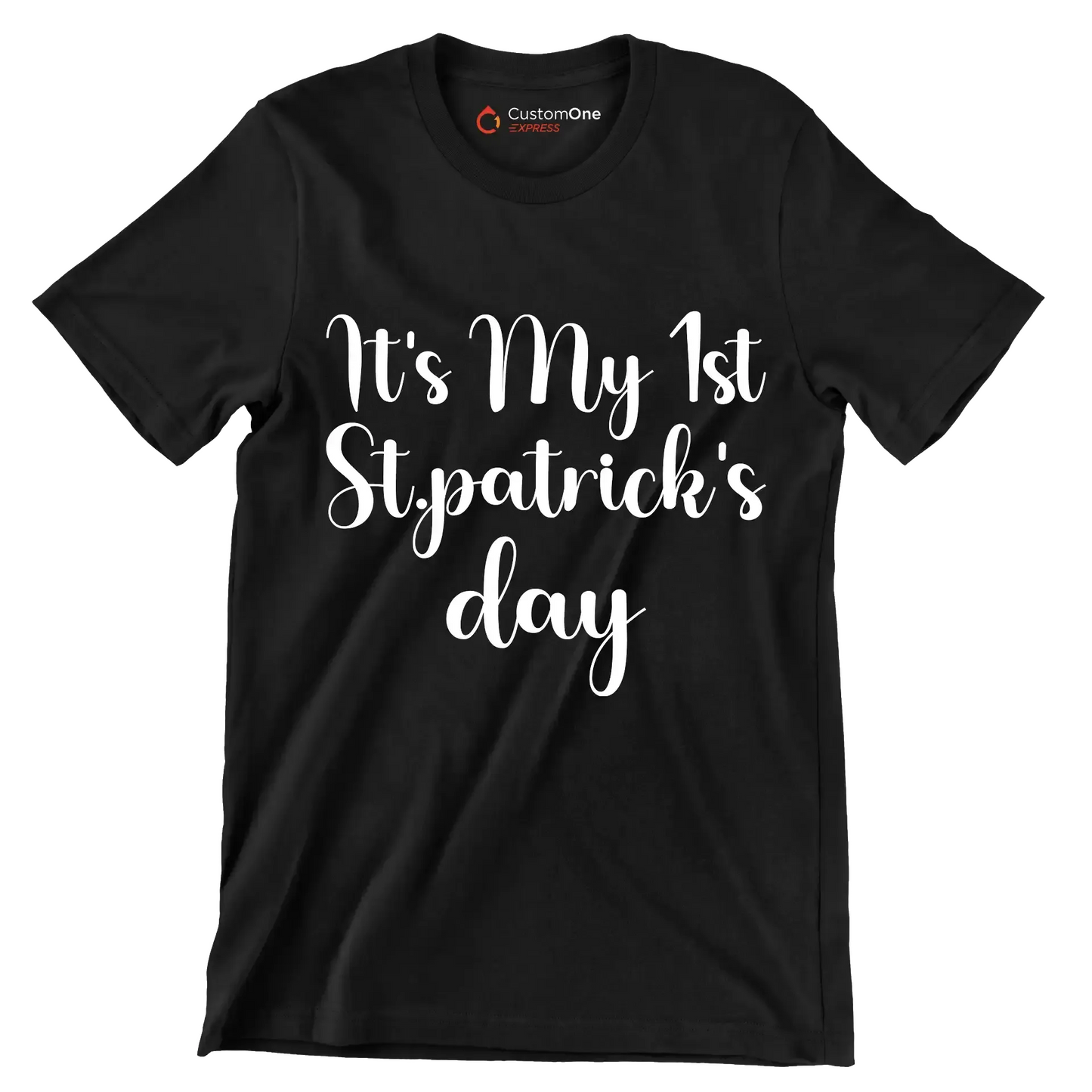 It's my 1st st.patrick's day - St. Patrick's Day T-Shirt-Black-S-Custom One Express