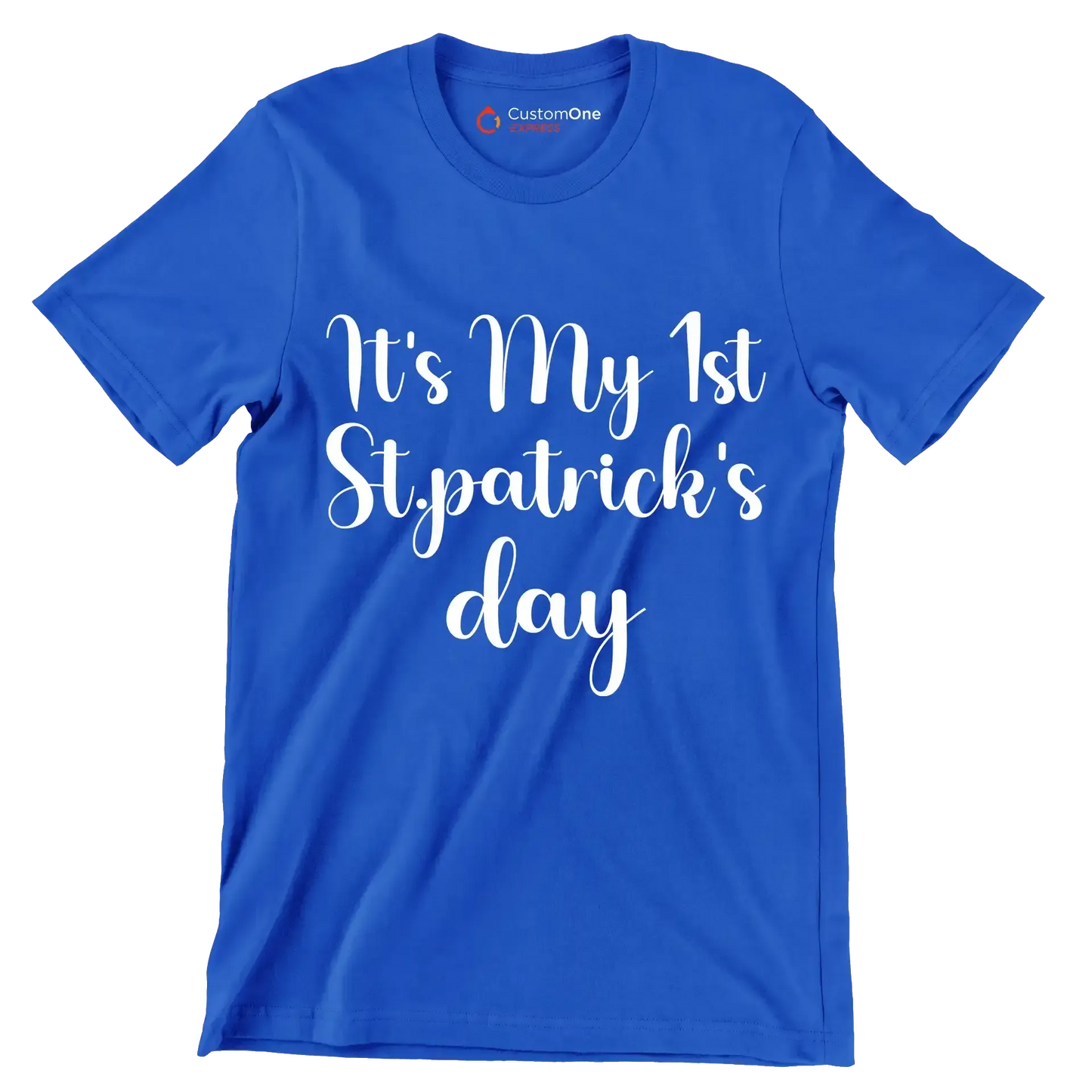 It's my 1st st.patrick's day - St. Patrick's Day T-Shirt-Blue-S-Custom One Express