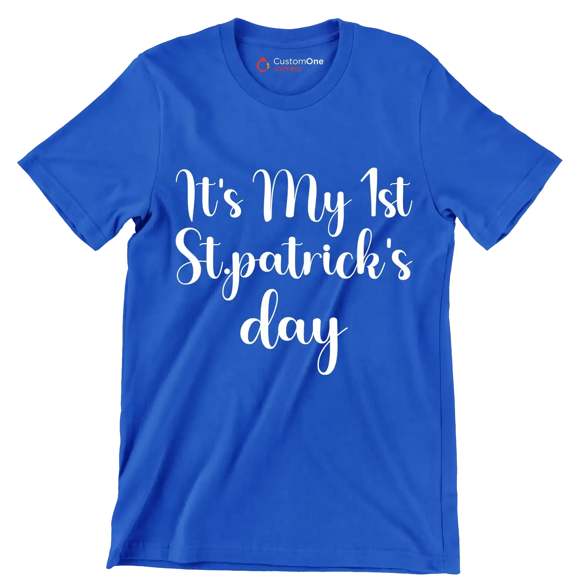 It's my 1st st.patrick's day - St. Patrick's Day T-Shirt-Blue-S-Custom One Express