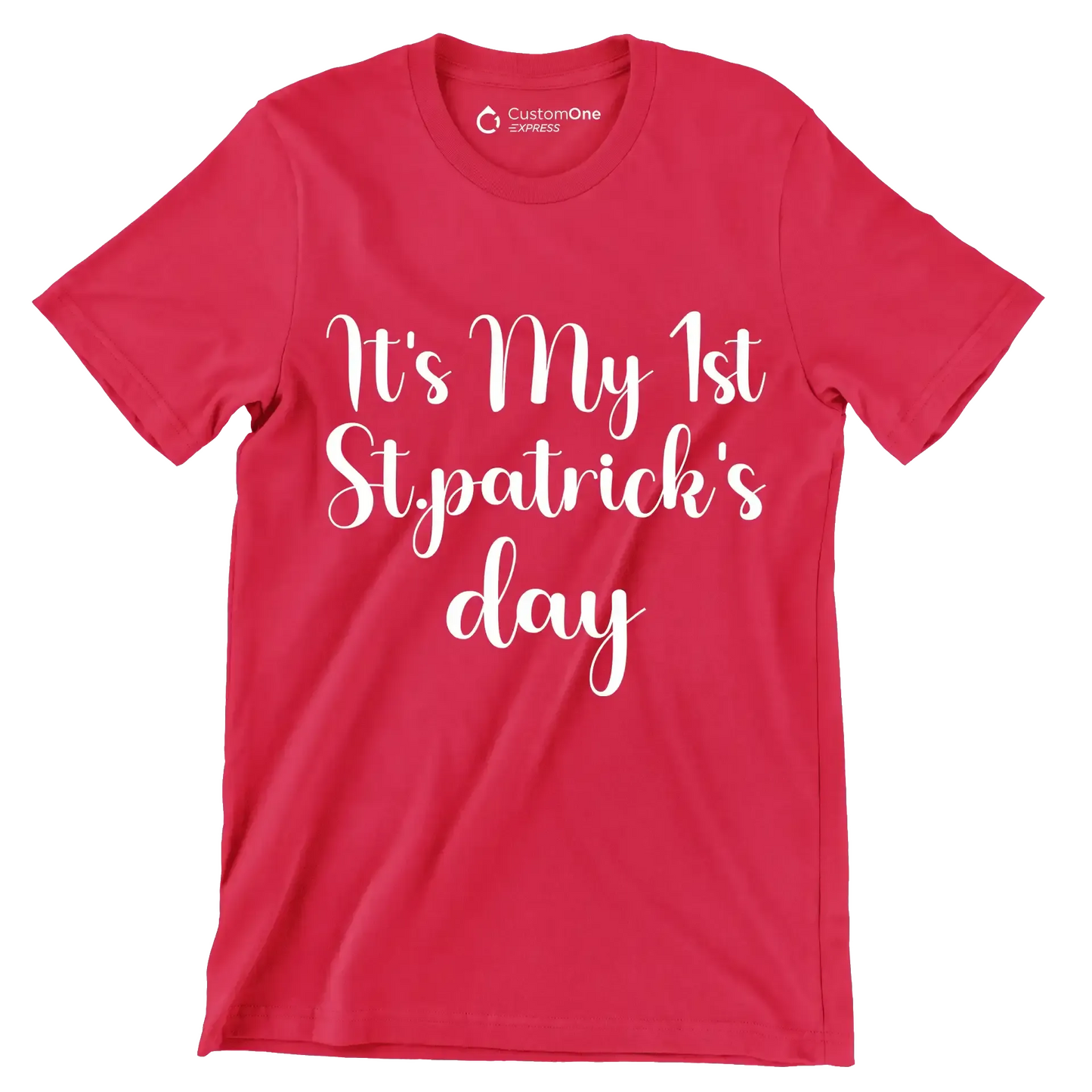 It's my 1st st.patrick's day - St. Patrick's Day T-Shirt-Red-S-Custom One Express