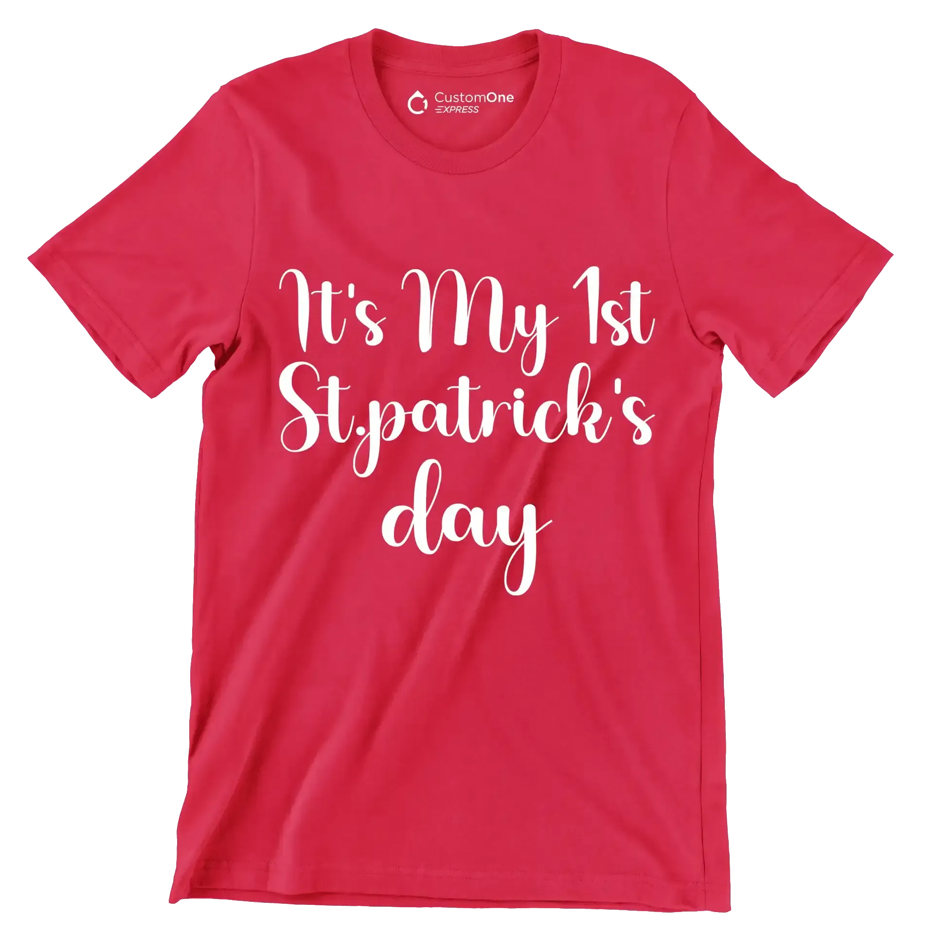 It's my 1st st.patrick's day - St. Patrick's Day T-Shirt-Red-S-Custom One Express