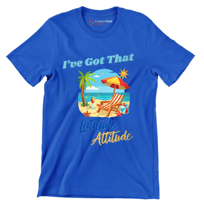 I've got that latitude attitude - Retirement Themed T-Shirt-Blue-S-Custom One Express