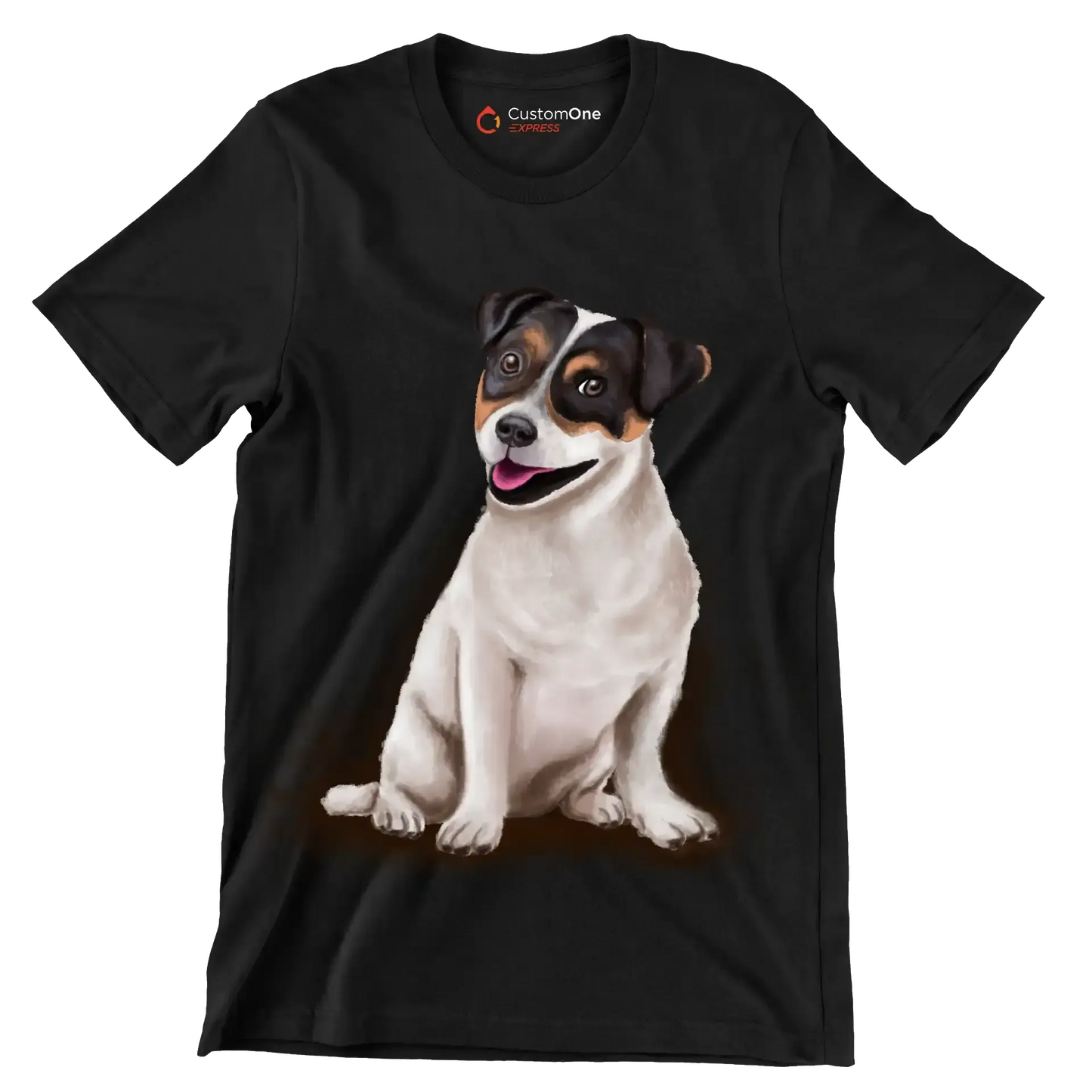 Jack_Russell_Terrier - Dog Themed T-Shirt-Black-S-Custom One Express