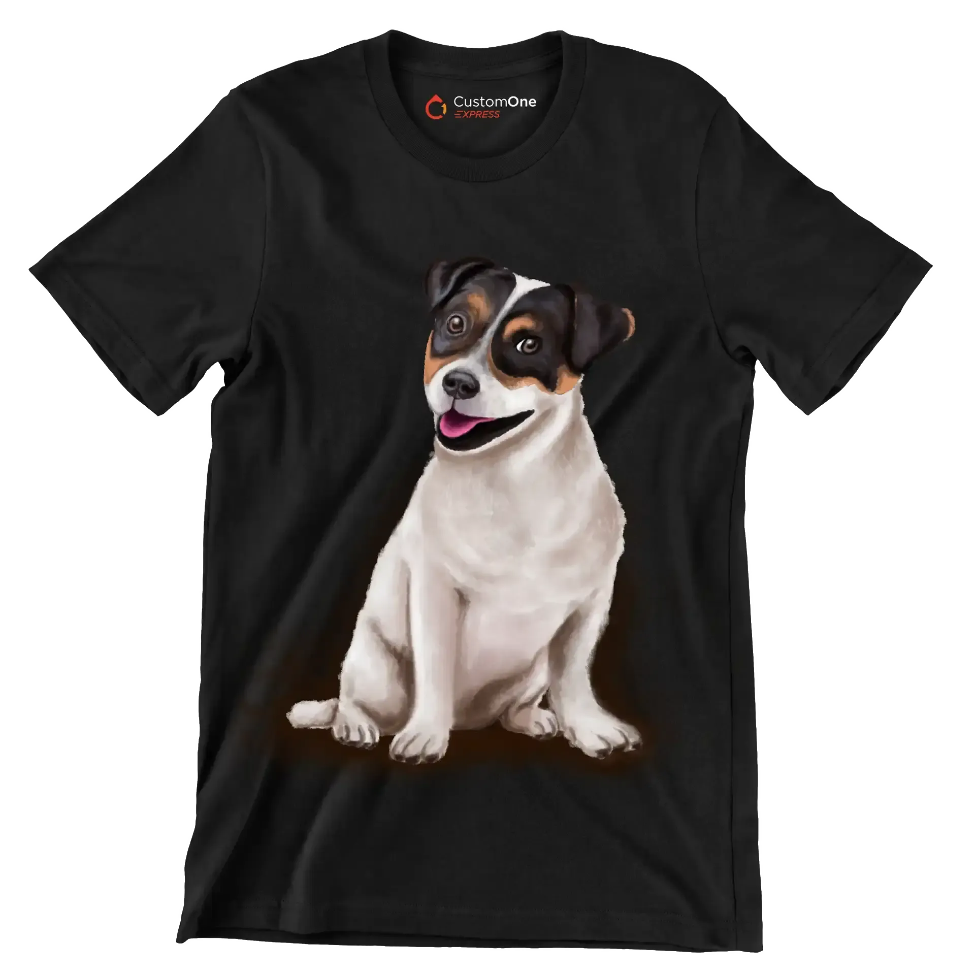 Jack_Russell_Terrier - Dog Themed T-Shirt-Black-S-Custom One Express