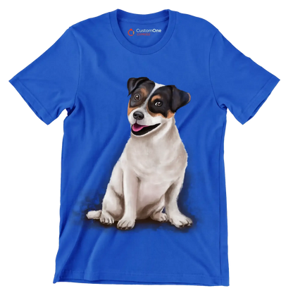 Jack_Russell_Terrier - Dog Themed T-Shirt-Blue-S-Custom One Express