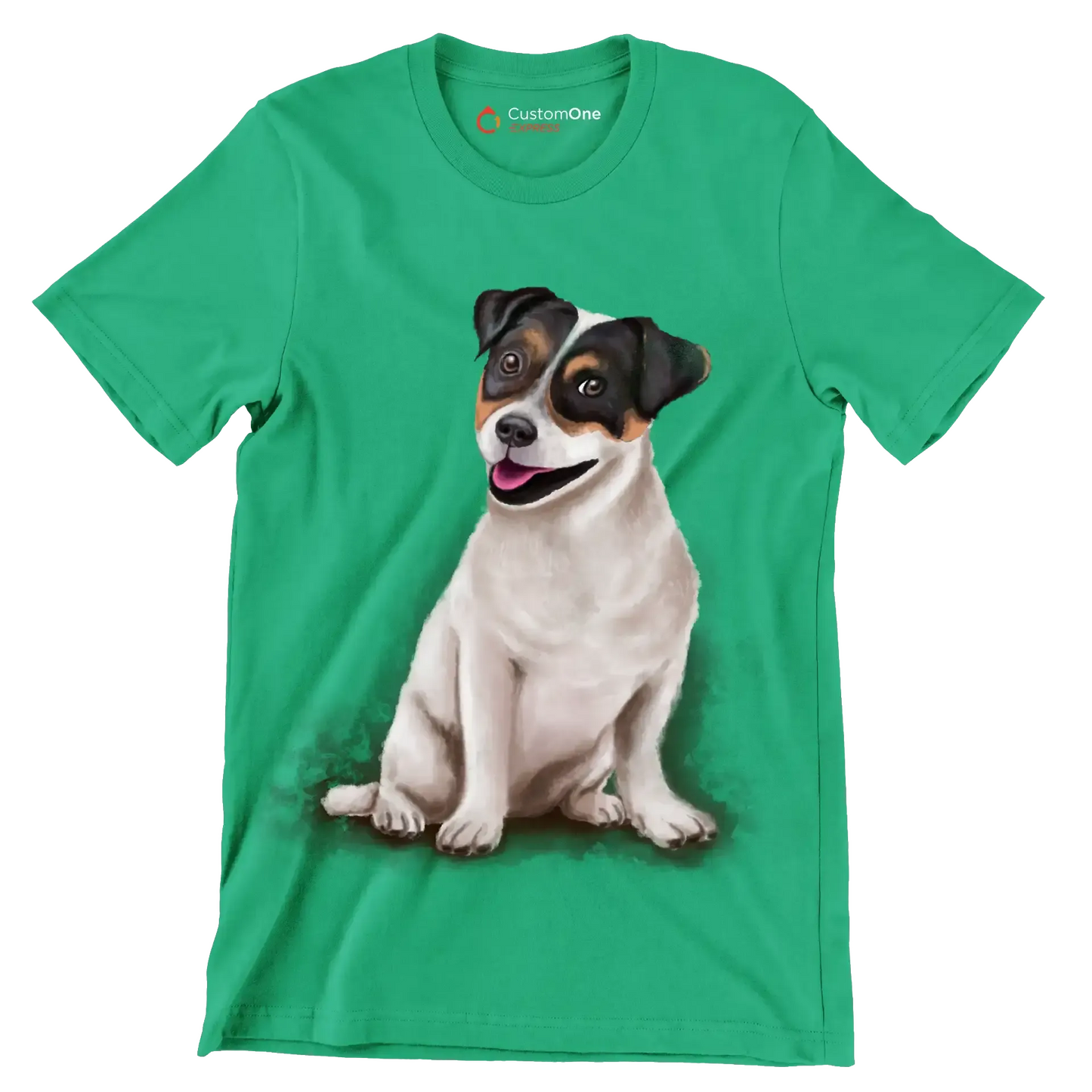 Jack_Russell_Terrier - Dog Themed T-Shirt-Green-S-Custom One Express