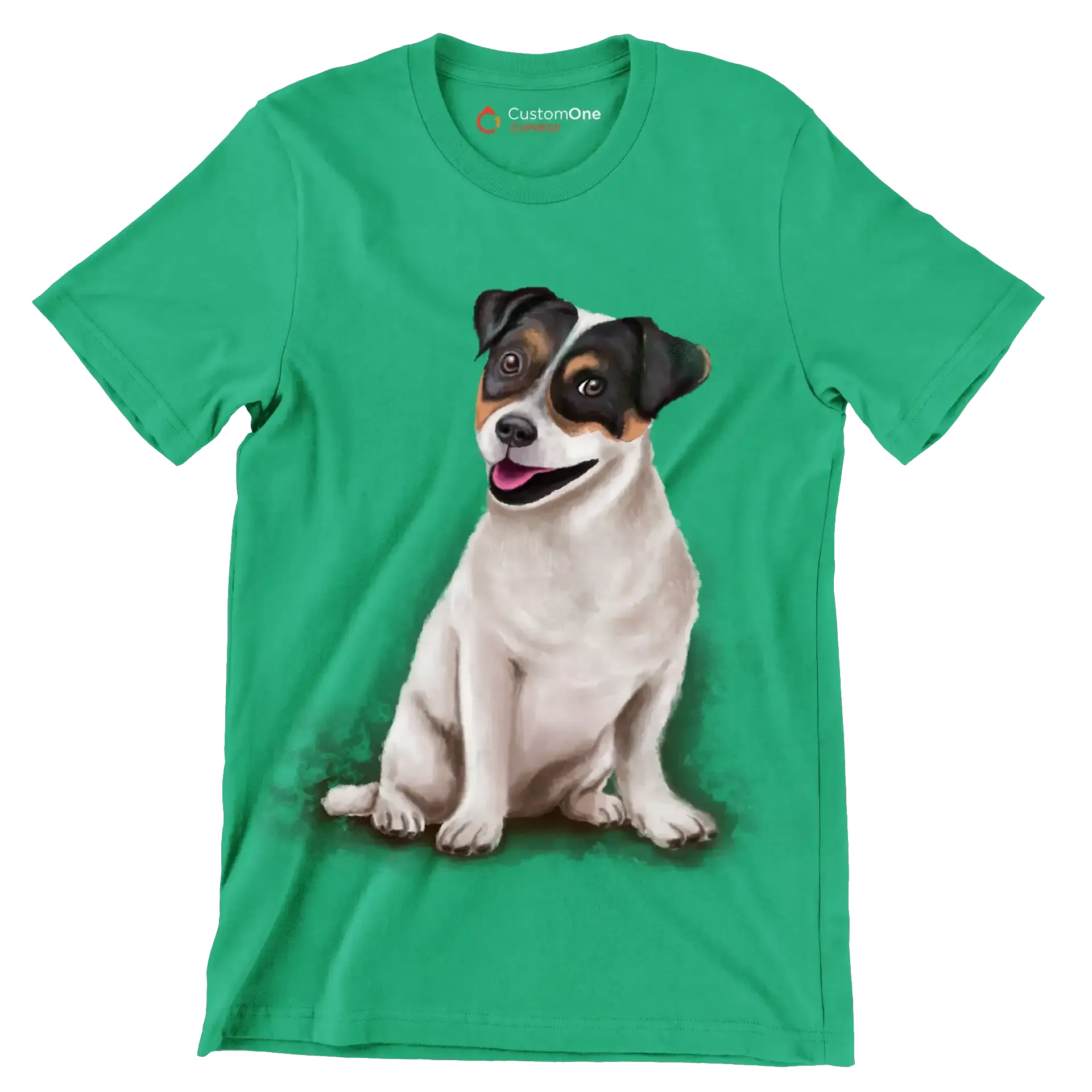 Jack_Russell_Terrier - Dog Themed T-Shirt-Green-S-Custom One Express