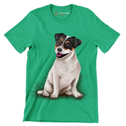 Jack_Russell_Terrier - Dog Themed T-Shirt-Green-S-Custom One Express