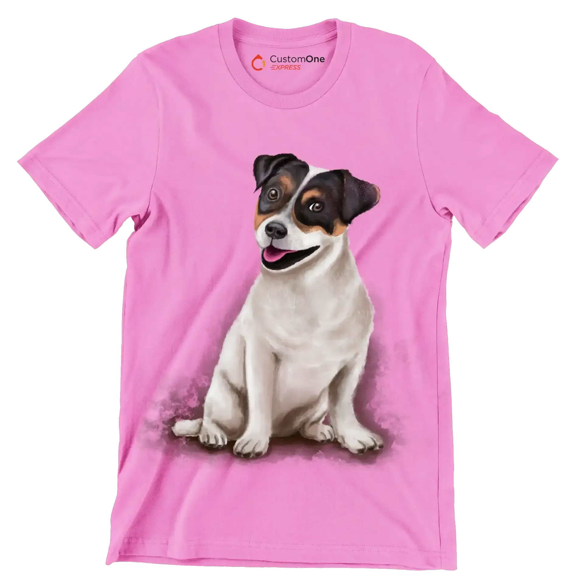 Jack_Russell_Terrier - Dog Themed T-Shirt-Pink-S-Custom One Express