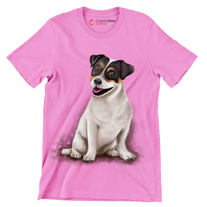 Jack_Russell_Terrier - Dog Themed T-Shirt-Pink-S-Custom One Express
