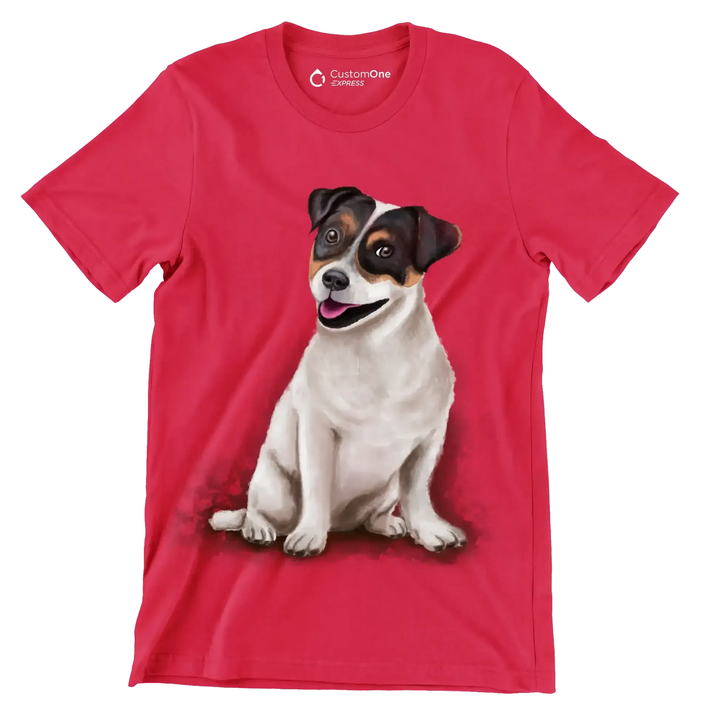 Jack_Russell_Terrier - Dog Themed T-Shirt-Red-S-Custom One Express