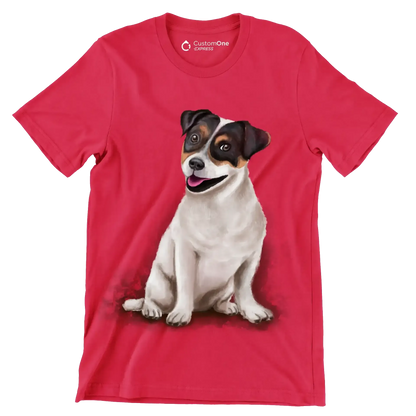 Jack_Russell_Terrier - Dog Themed T-Shirt-Red-S-Custom One Express