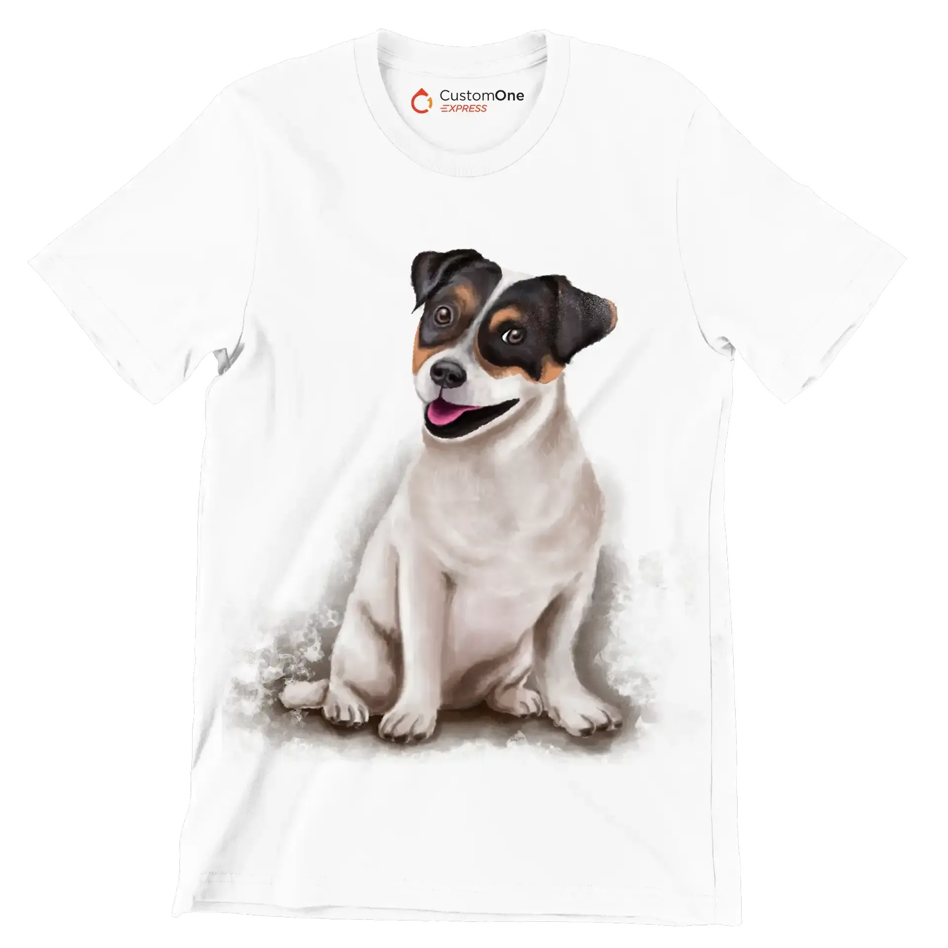 Jack_Russell_Terrier - Dog Themed T-Shirt-White-S-Custom One Express