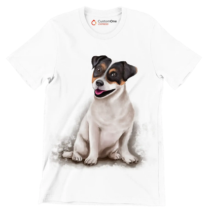 Jack_Russell_Terrier - Dog Themed T-Shirt-White-S-Custom One Express