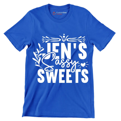 Jen's sassy sweets - Sarcasm Themed T-Shirt-Blue-S-Custom One Express