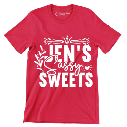 Jen's sassy sweets - Sarcasm Themed T-Shirt-Red-S-Custom One Express