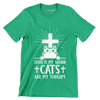 Jesus Is My Savior Cats - Cat Themed T-Shirt-Green-S-Custom One Express