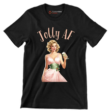 Jolly AF - Retro Themed T-Shirt-Black-S-Custom One Express
